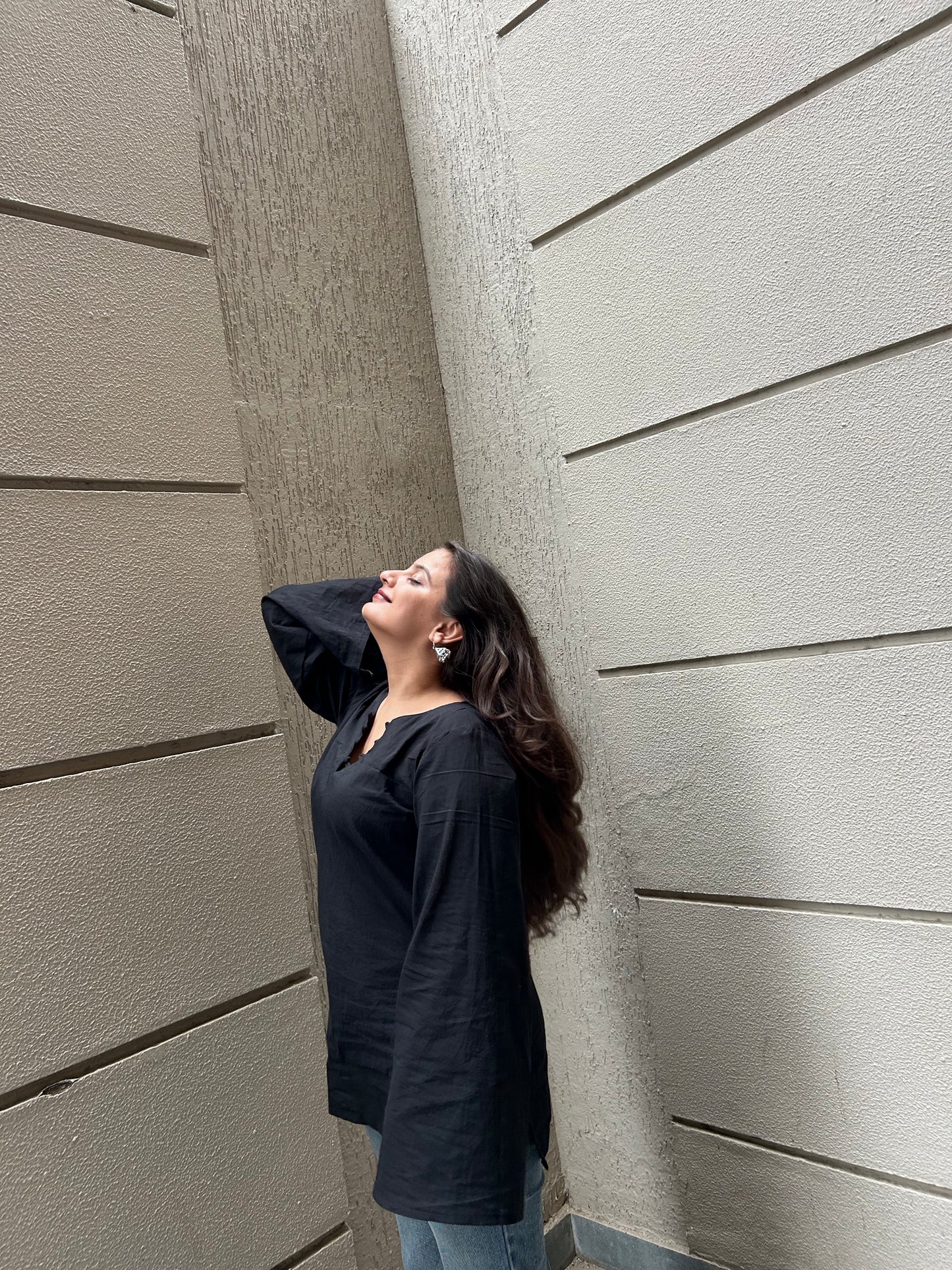 ZOE - Solid Black Kurti