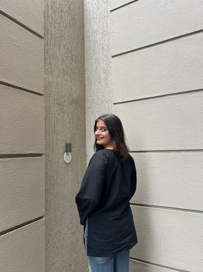 ZOE - Solid Black Kurti