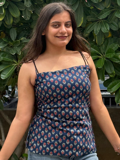KUHU - Noodle strap kurti with scarf